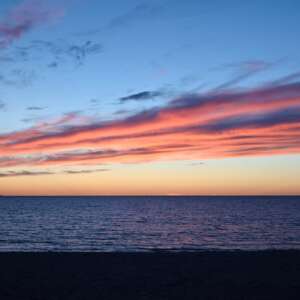 sunset over Little Traverse Bay, Lake Michigan