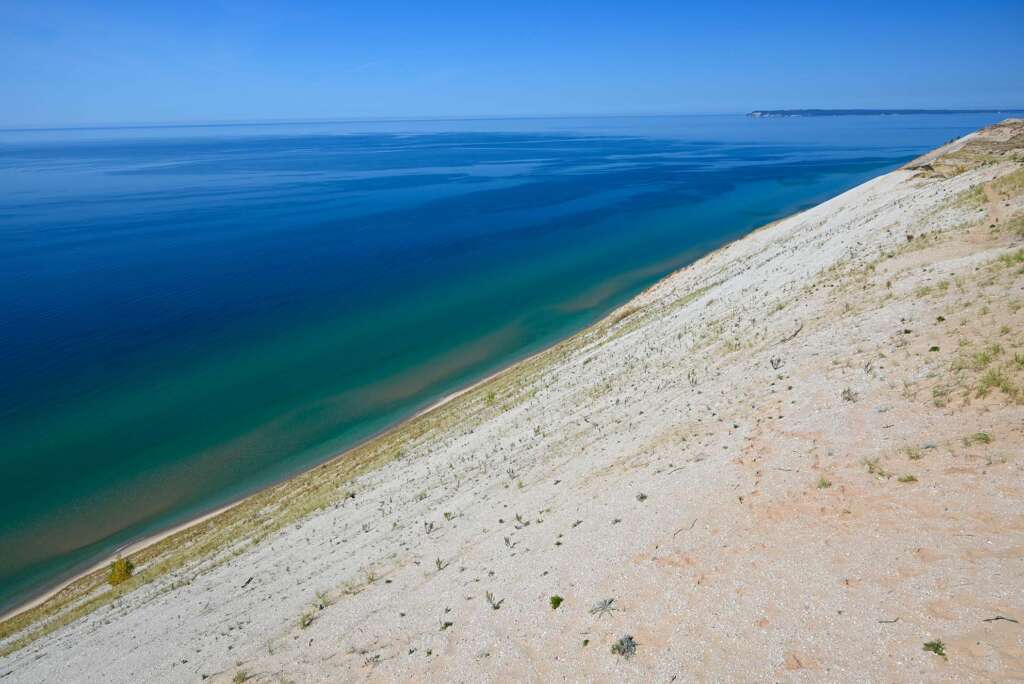 a beach near Sleeping Bear Dunes on the Lake Michigan shoreline